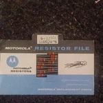 Motorola Resistor File 6-125C61 3300 10% 0.5W Axial Replacement Parts Box. Fixed Price $30.00.