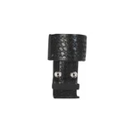 Boston Leather Deluxe Adjustable Radio Holder Black Basket Weave Nickel 5487-3. Fixed Price $42.64.