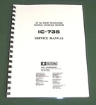 Icom IC-735 Service Manual 11" X 32" Schematics & Plastic Covers. Fixed Price $33.00.