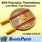 (2) Precision Avx Temperature Sensors / Ntc Thermistors, Low Mass = Fast Acting. Fixed Price $7.95.