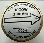 Bird 43 Thruline Wattmeter Element 1000W 1000H 2-30MHZ. Fixed Price $242.00.