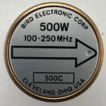 Bird 43 Thruline Wattmeter Element 500W 500C 100-250MHZ. Fixed Price $90.00.