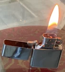 Brushed Chrome Shiny Flip-top Windproof Lighter / Works Great.. Fixed Price $9.99.