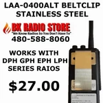 New LAA0400 Replacement Belt Clip For Bendix King Eph, Gph, Dph Radios. Fixed Price $27.00.