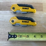 Set Of 2 Dewalt Box Cutter Folding Utility Knives W/new Blades, DW10035. Fixed Price $17.99.