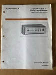 Motorola Quick-call Ii Mobile Paging Decoder Instruction Manual 68P81002E80-D. Fixed Price $20.00.