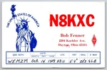 1989 N8KXC Qsl Card Dayton Ohio Amateur Radio Statue Of Liberty W5MZM A405. Fixed Price $9.07.
