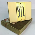 Signa-craft Ladies Initial Compact Gold Tone Mint W/vintage Gift Box. Fixed Price $17.99.