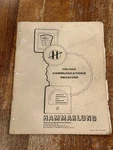 Hammarlund HQ-110A Communications Receiver Operating Manual (original). Fixed Price $14.00.