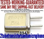 20.020 Mhz Crystal For 101 Bs Es Ex Fe Fx FT-277 Radio ( Meter ). Fixed Price $14.95.