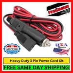 Procomm JBCPC-3PH Pin Power Cord Heavy Duty W/ 2 Amp & Cigarette Plug 16 Gauge. Fixed Price $14.95.