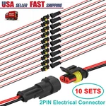 10-PAIR Waterproof 12V 2-PIN Electrical Wire Connector Plug Cable Boat Car Truck. Fixed Price $10.91.