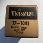 Meissner 17-1043 Ratio Detector 21.25 330198 Vintage New Old Stock Radio Part. Fixed Price $17.00.