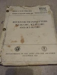 Tm 11-289, K8UNZ,ARMY Tech Manual Transmitter And Receivers. Fixed Price $20.00.