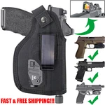 Tactical Universal Owb Iwb Holster Pistols With Flashlight Or Optic/light/laser. Fixed Price $16.79.