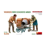Miniart Miniatures Series 1:35 Men W/concrete Mixer New. Fixed Price $18.99.