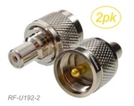 2-PACK Rca Female To Uhf PL259 Coaxial Adapter, Cablesonline RF-U152-2. Fixed Price $10.95.