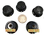 Vintage Black Bakelite Ham Radio Knobs 1 3/8" Diameter Fluted Two W/pass-through. Fixed Price $10.00.