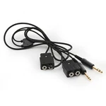 General Aviation Dual Plug Headset Splitter David Clark Avcomm Pilot Rugged Air. Fixed Price $42.50.
