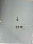 Hewlett Packard Model 204B Oscillator Operating & Service Manual 01369-2. Fixed Price $20.00.