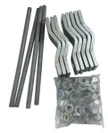 Rfs 346-509 Heavy Duty Clamp Set Telecom Antenna Mount Kit Galvanized. Fixed Price $200.00.