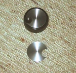 Pair Of Spun Aluminum Inlay For Drake TR-7, & C-line Main Tuning Knobs. Fixed Price $10.00.