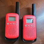 Motorola Talkabout Walkie Talkie Red Black Model Two-way Radio Communication. Fixed Price $9.24.