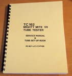 New Manual+setup Chart Book For Sencore TC162 Mighty Mite Tube Tester. Fixed Price $10.99.