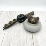 Vtg Locke 7" Ceramic Insulators And Industrial High Voltage Power Line Piece. Fixed Price $80.00.