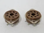 2X American Phenolic Brown Octal Mip Tube Socket - Amphenol 8 Pin Vacuum. Fixed Price $49.00.