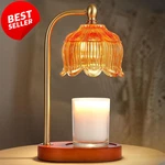 Candle Warmer Lamp Amber Light Timer Dimmer For Jar Wax Melts W/ Bulbs - Us. Fixed Price $49.79.