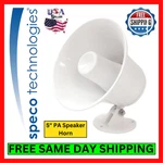 Speaker Horn Speco Technologies SPC-5P 15W Outdoor Paging 105DB 5" 8OHMS. Fixed Price $24.95.