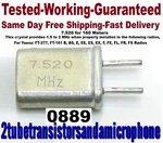 7.520 Mhz Crystal For 101 Bs Es Ex Fe Fx FT-277 Radio 160 Meter. Fixed Price $24.50.