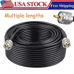 New RG58 Rf Coaxial Cable Uhf PL-259 Male To Plug For Ham Cb Radio 30-100FT. Fixed Price $49.79.