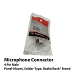 4-PIN Male Microphone Connector, Panel-mount, Solder-type, Radioshack 274-0002. Fixed Price $7.20.