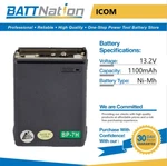 13.2V 1100MAH Nimh Battery For Icom BP-7, BP-7H, CM-7, HTX-202, HTX-404, IC-A20. Fixed Price $24.45.