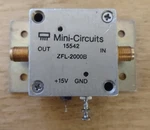 One Mini-circuits ZFL-2000B Amplifier, 10 Mhz To. Fixed Price $89.00.
