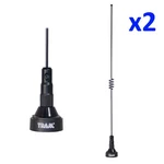 2 Nmo Dual Band Black Antenna Vhf 140-170, Uhf 430-470 Mobile Ham Tram 1181. Fixed Price $45.99.