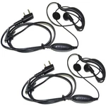 2-PACK Hqrp G Shape Pin Earpiece Headset Ptt Mic For Kenwood Series Radio. Fixed Price $9.95.