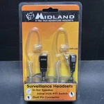 Midland X-tra Tall Adventure Headsets (AVPH3) Clear In-ear Surveillance. Fixed Price $16.00.