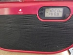 Gpx R602R Red Am/fm Clock Radio Digital Plug-in Battery Option Portable. Fixed Price $14.00.