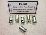 6 Ced P-L105 New Pinball Flush Mount Lamp Sockets, For 44, 47, Led Bayonet. Fixed Price $6.95.