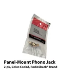 2-PK Panel-mount Phono Jack Color-coded, Radioshack Brand 274-0852. Fixed Price $10.80.