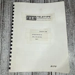 Teletype Bulletin 1184B Asr , Ksr And Ro 33 Printer Set Manual 1971. Fixed Price $21.42.