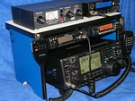 Marron Radio Bench Mount Rack Or Holder Kenwood Yaesu Icom Mike Antenna 71. Fixed Price $42.50.