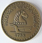 Nova Caesarea 1788 Elizabeth New Jersey 1664-1976 Bronze Medal Maco 45 Mm. Fixed Price $19.00.