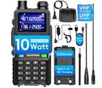 5RM 10W Ham Radio Walkie Talkie, Vhf/uhf, Noaa, Usb-c, 999CH Pack. Fixed Price $35.99.