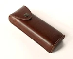 Vertical Waist Case For Glasses, Brown Pu Leather Eyeglasses Belt. Fixed Price $45.00.