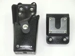 Motorola HLN9323A Leather Holster / Case With Swivel - New Old Stock. Fixed Price $30.00.