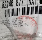 Belden Wire 82240 RG-58/U 20AWG 53OHM Coaxial Cable Plenum Cmp White /25FT. Fixed Price $74.99.